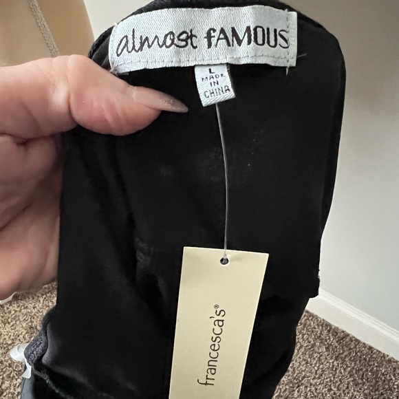 NWT Almost Famous gorgeous black cut out dress with rhinestone straps! - Picture 5 of 12